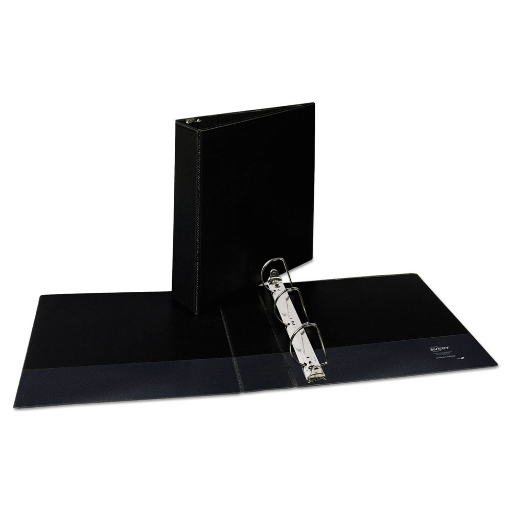 Avery 11 in. x 8.5 in. 2 in. Capacity 3 Rings Durable Non-View Binder with DuraHinge and Slant Rings - Black