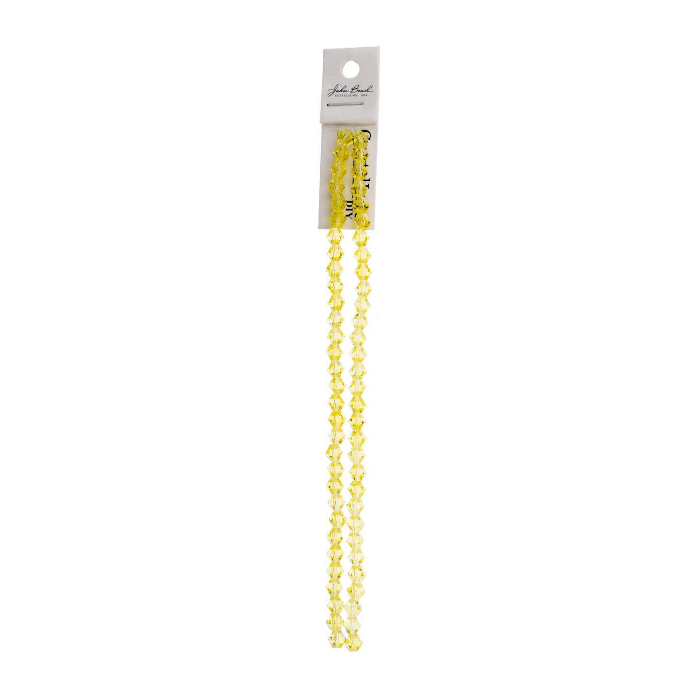 Crystal Lane DIY 2-Strand 7in Transparent Finish Glass Bicone Bead Strands