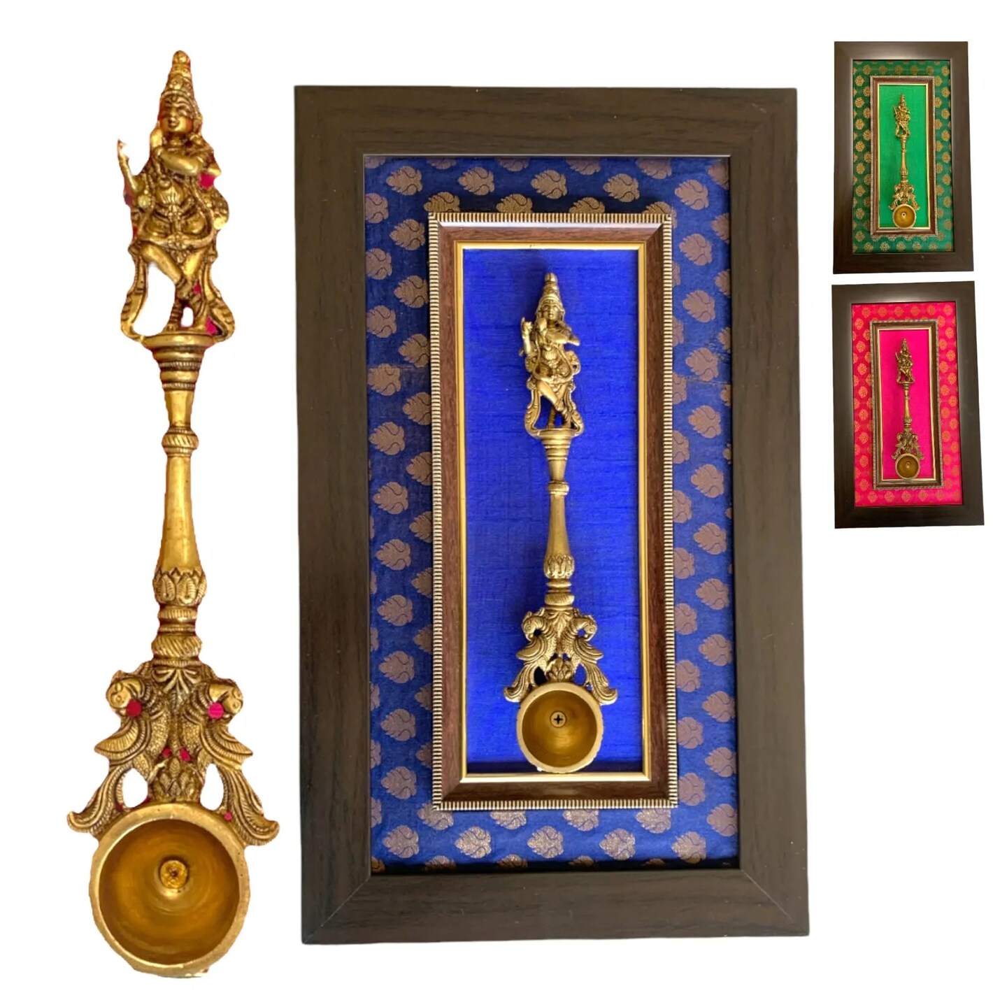 Decorative Brass Dancing Krishna Wall Art for Living Room Office House Pooja Room Hindu God Statue Modern Artwork Return Gift Pooja Favor Decorative Wall Hanging Showpiece