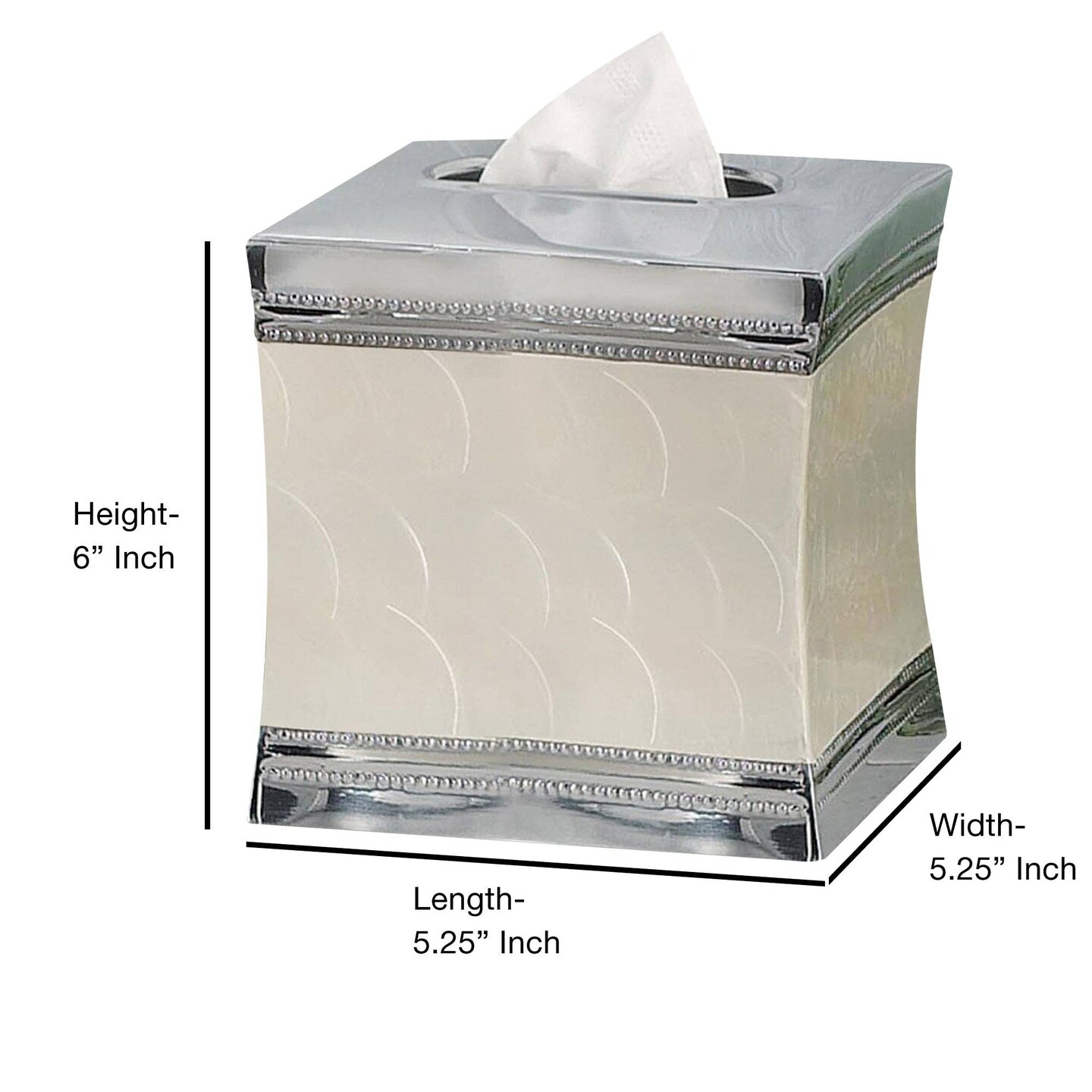 Tissue Box | Fantasy Stainless Steel Square Facial Tissue Box Cover Holder
