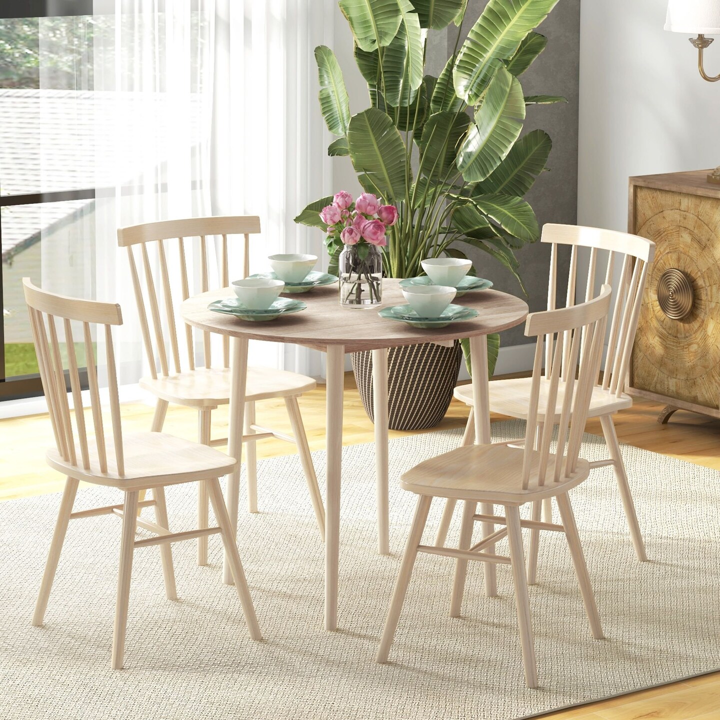 Edge Collections -35" x 28.9"-Brown-Versatile Folding Dining Table for Small Spaces-1 pcs