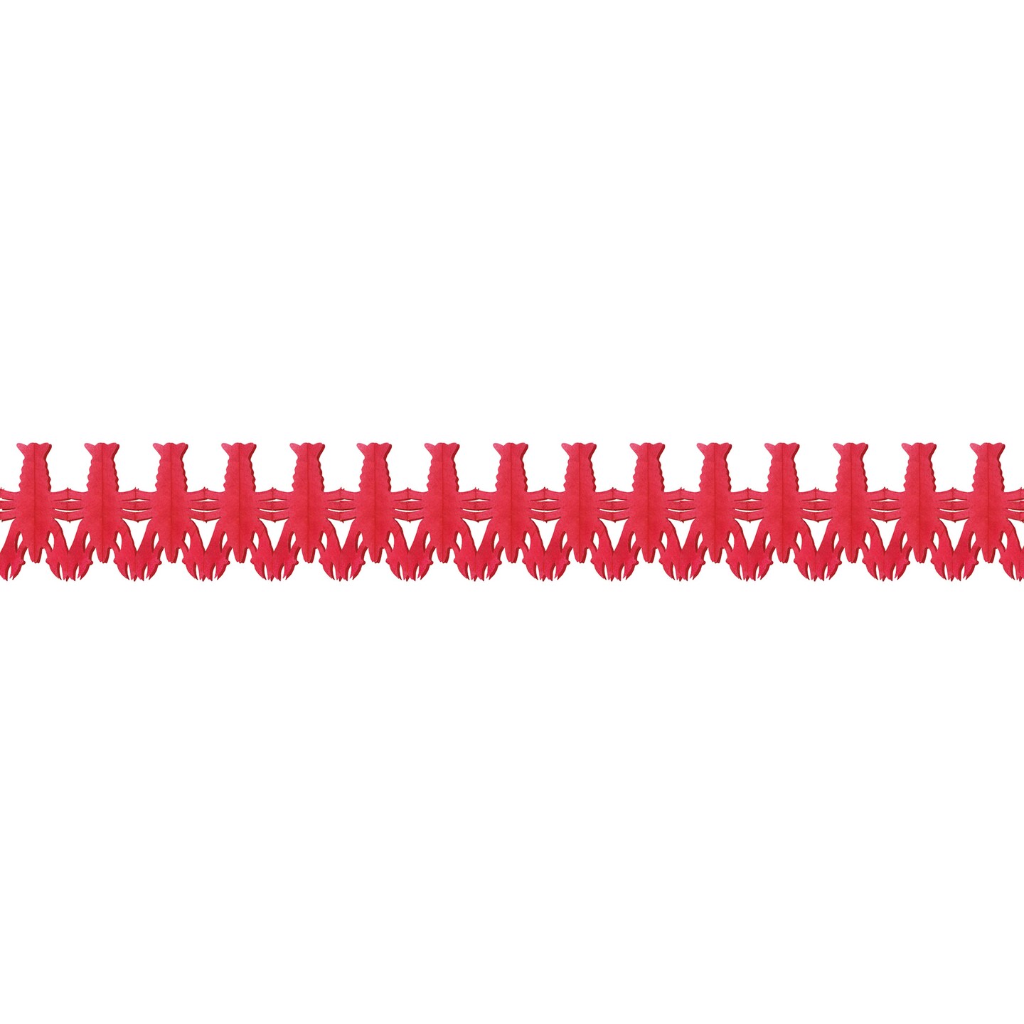 Beistle - 9" x 14' - Red - Decorative Lobster Garland - 12 Pieces