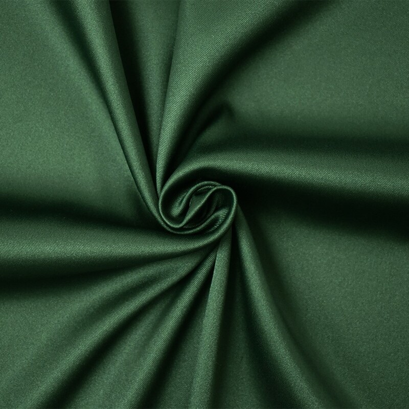 Dark Green Poly Spandex Stretch Solid Stretch Lamour Woven Fabric By the Yard