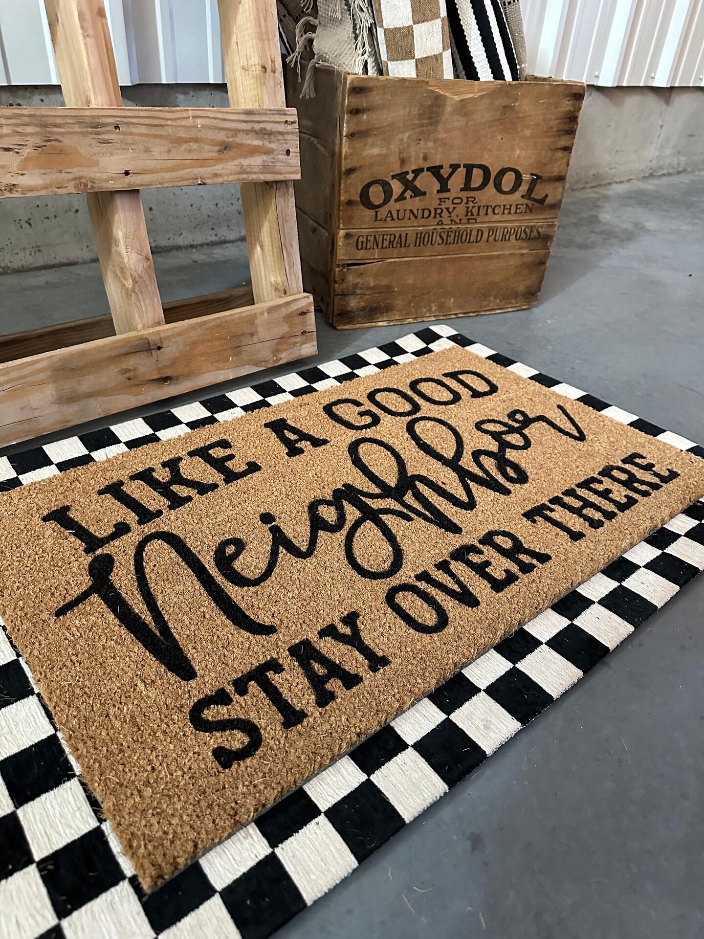Like A Good Neighbor Doormat | Funny Doormat | Neighbor Doormat