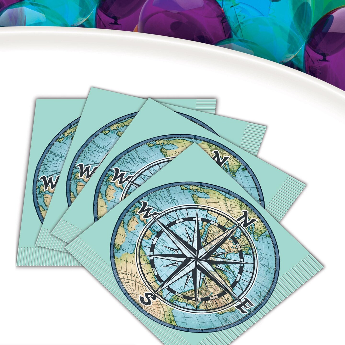 192 Pack Beistle Bon Voyage Party Luncheon Napkins