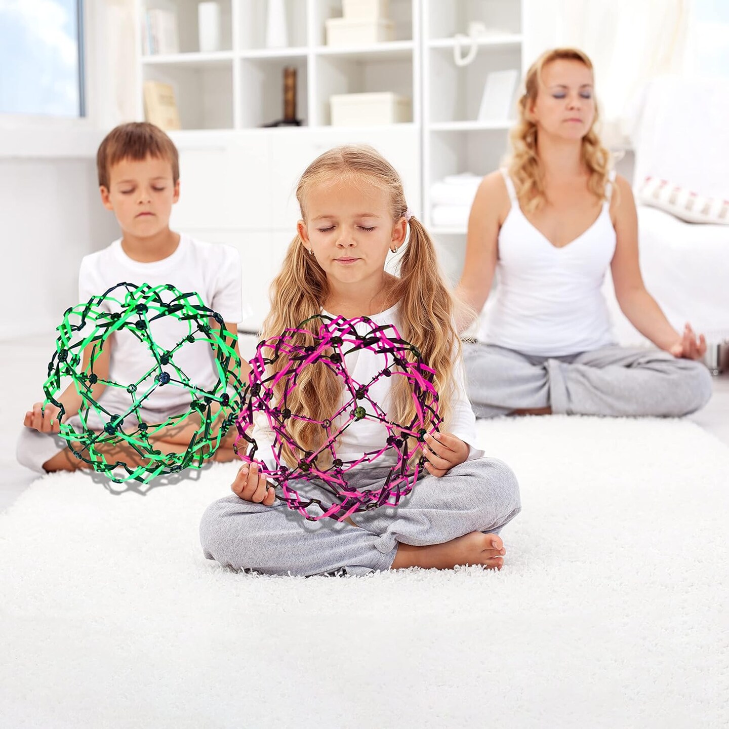 4E&#x27;s Novelty 3 Pack Expandable Ball - Stress Balls for Adults &#x26; Kids, Calm Down Corner Supplies &#x26; ADHD