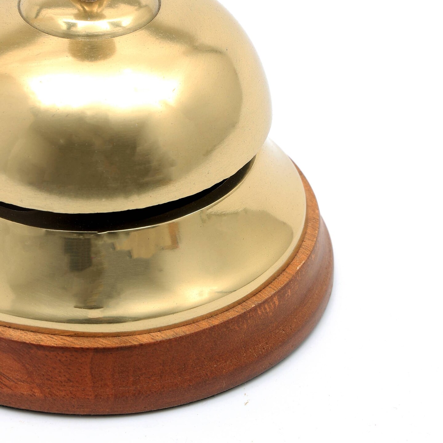 Decorative Gold Polished Desk Bell-Tabletop Object - 4.25" Dia