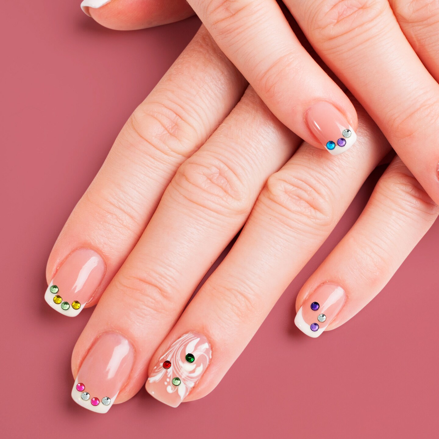 Wrapables Rhinestones 2400 Piece 12 Color Nail Art Nailart Manicure Wheels