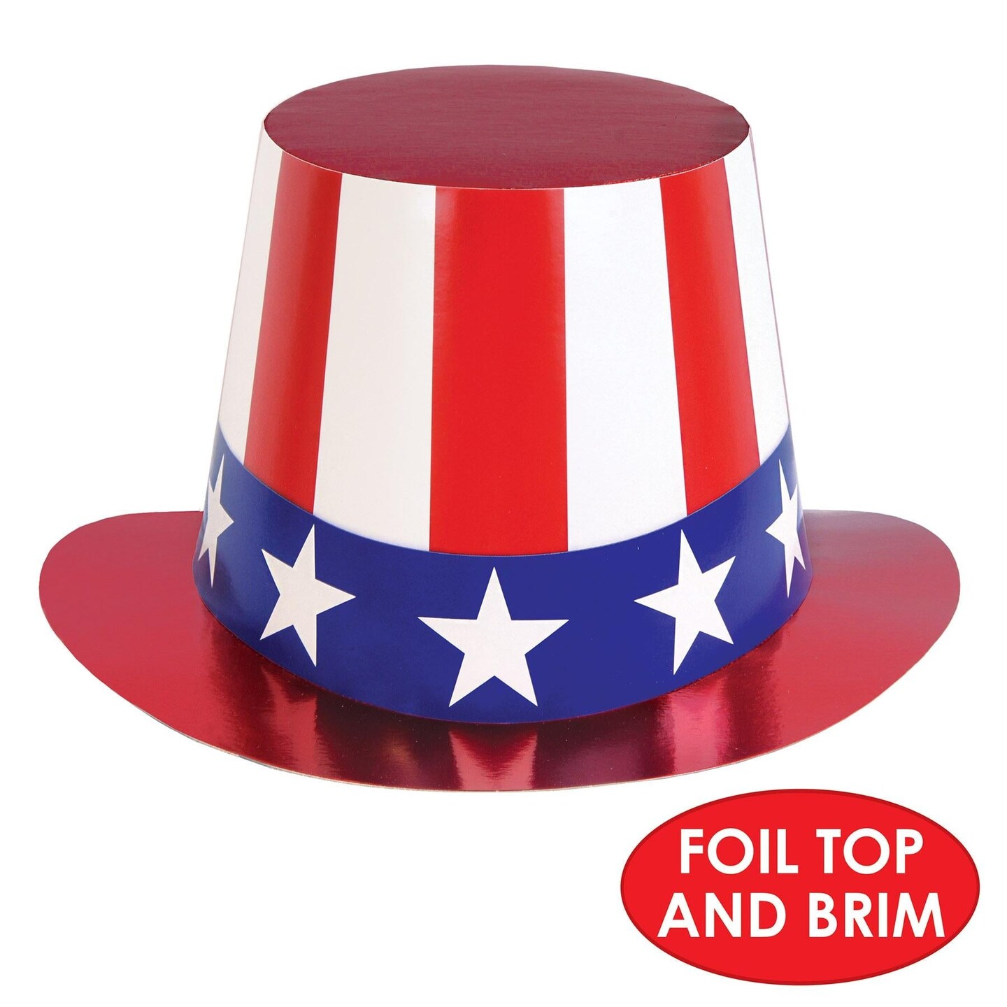 25 Pack Beistle Patriotic Party Red, White &#x26; Blue Hi-Hat