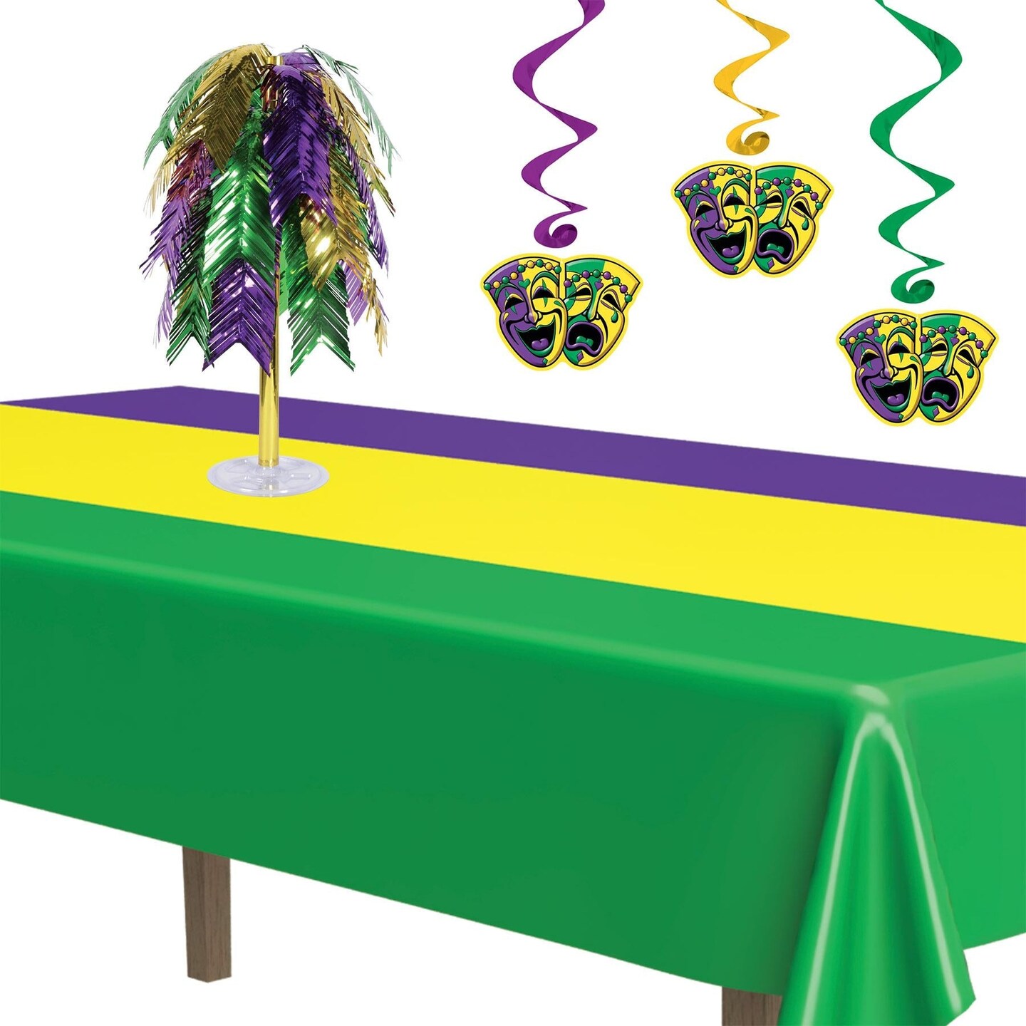 12 Pack Beistle Mardi Gras Tablecover