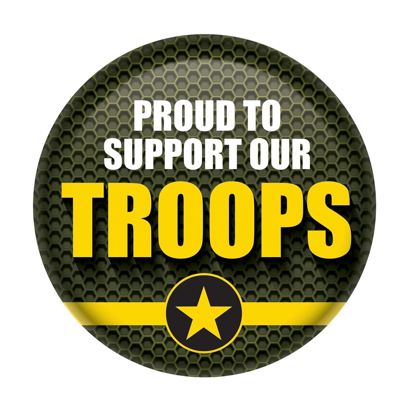 6 Pack Bulk Proud To Support Our Troops Button- Army- Green | Michaels