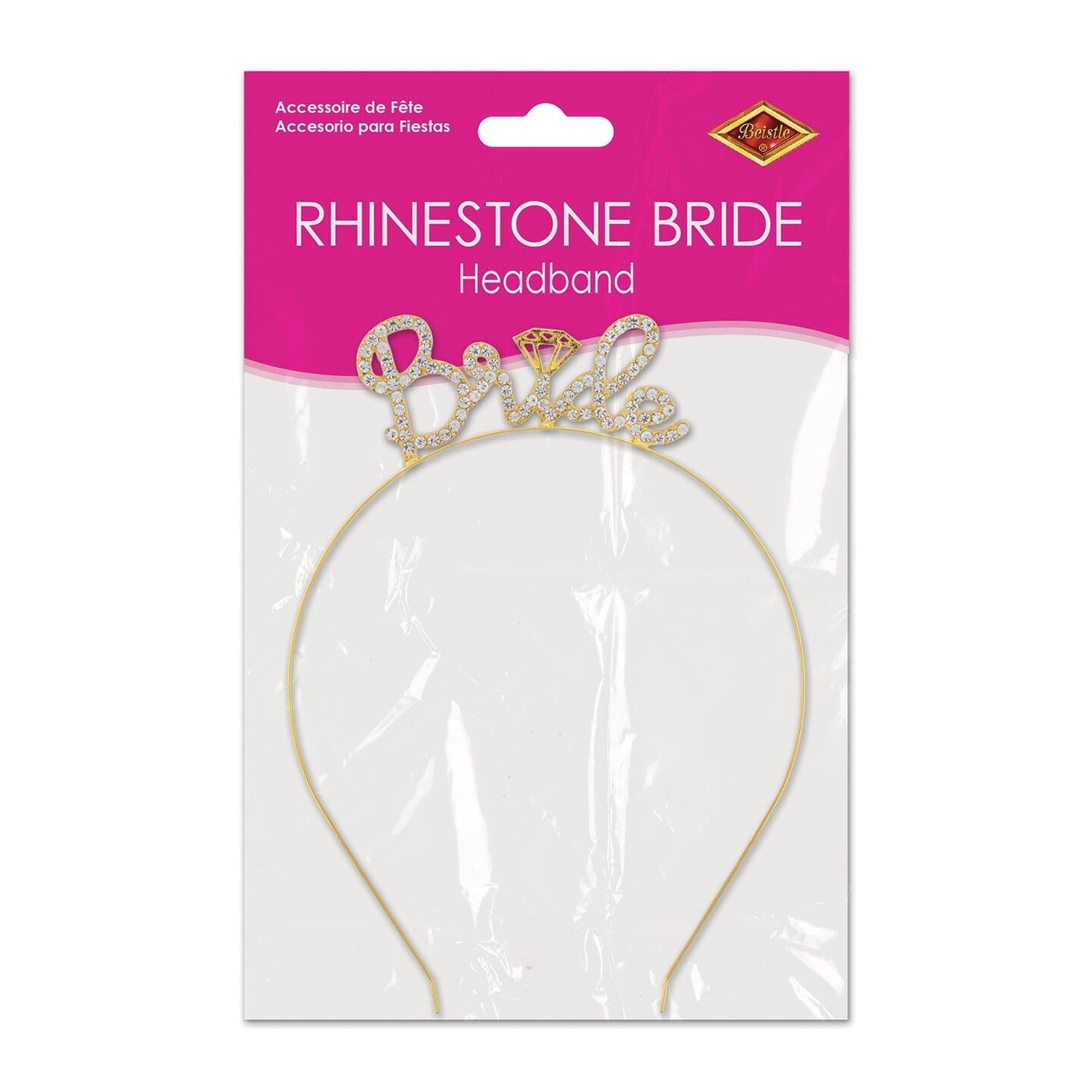 12 Pack Beistle Bachelorette Party Rhinestone Bride Headband