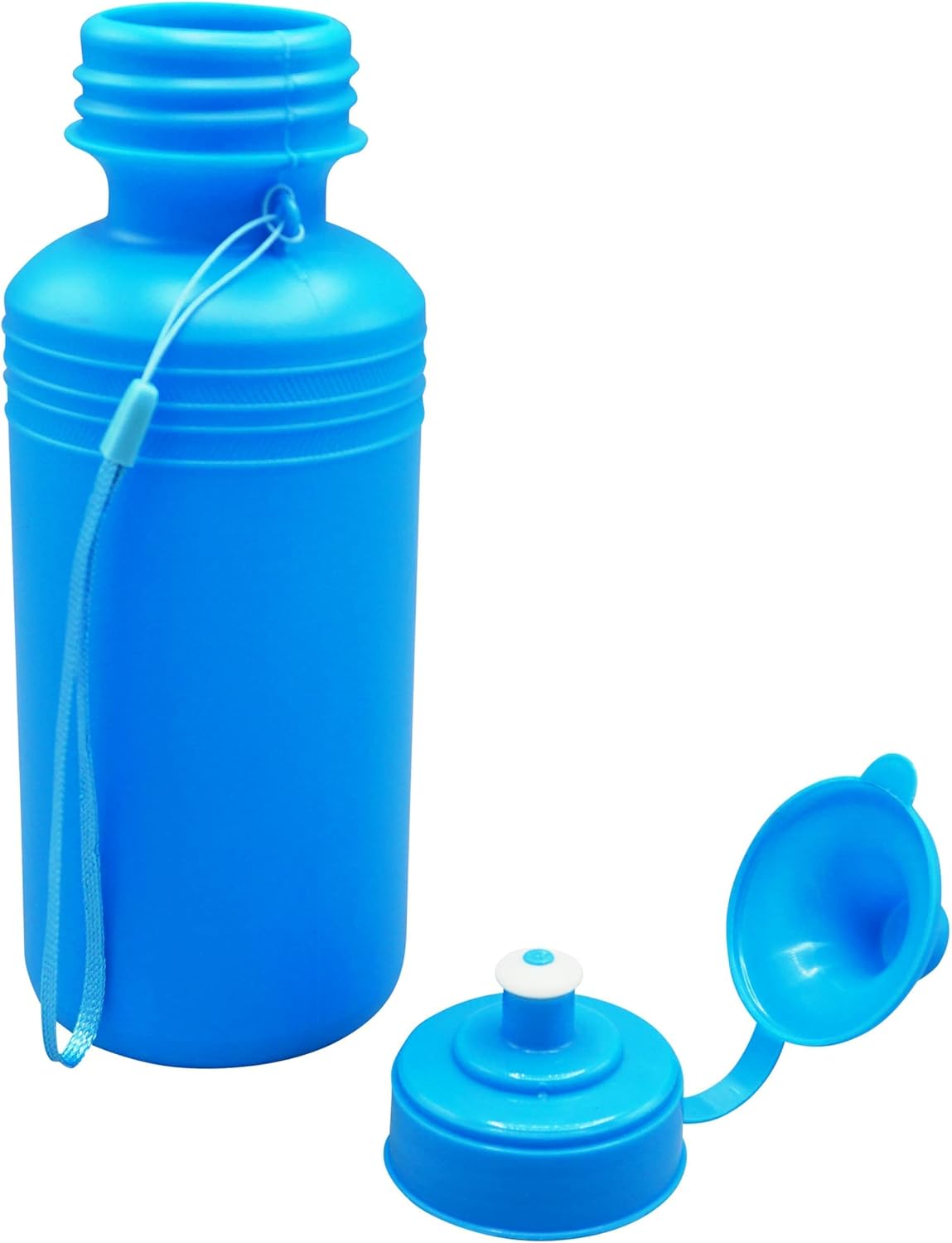 4E&#x27;s Novelty 4 Pack Kids Water Bottles 18oz &#x2013; BPA-Free, Reusable Plastic Bottles with Strap