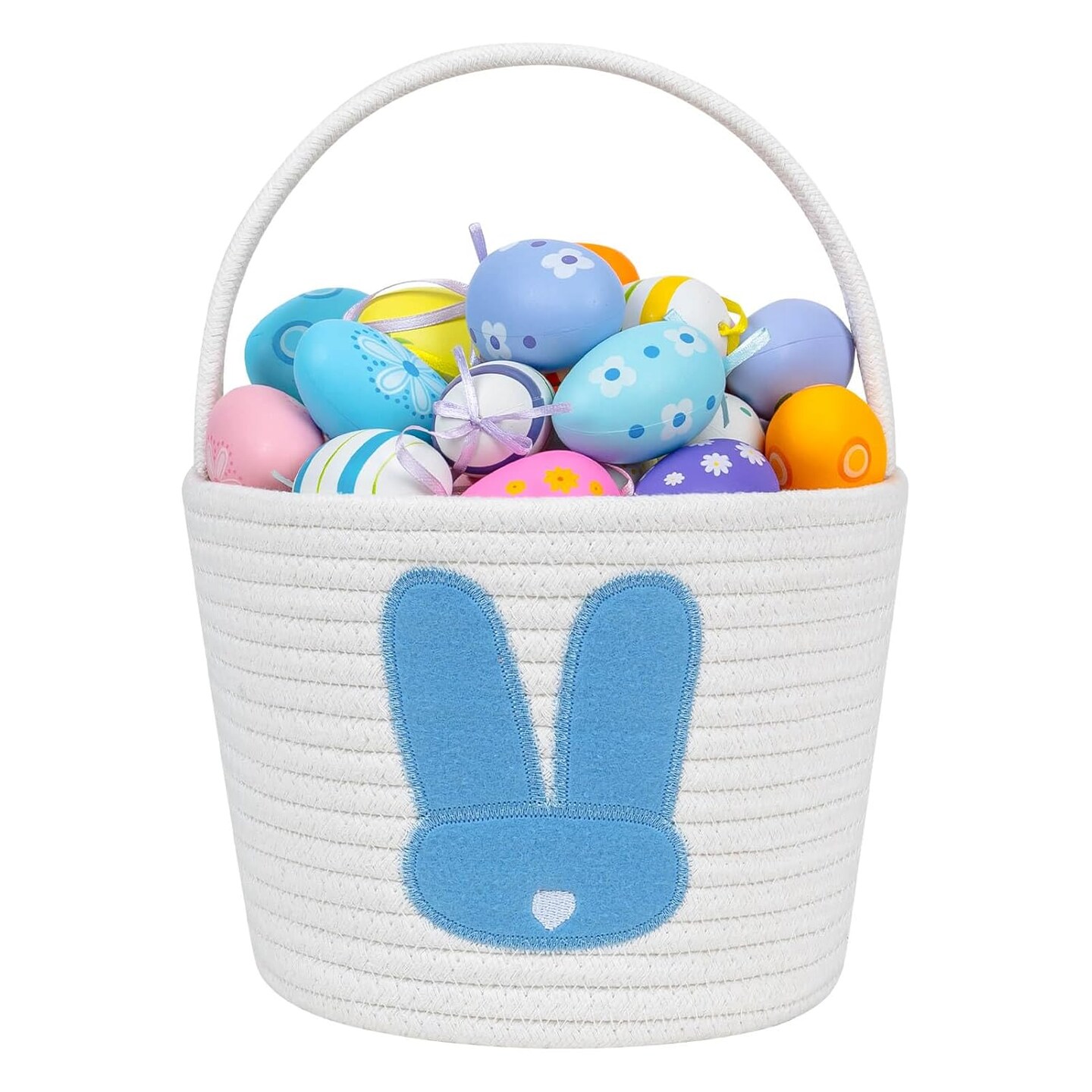 Empty Easter Basket,Easter Baskets for Kids,Girls,Boys,Toddler,Easter Bunny Baskets Easter Egg Hunt Bucket&#xFF0C;Baby First Easter Basket,Cute Easter Gift Basket 9.05 x 7.08 x 7.87