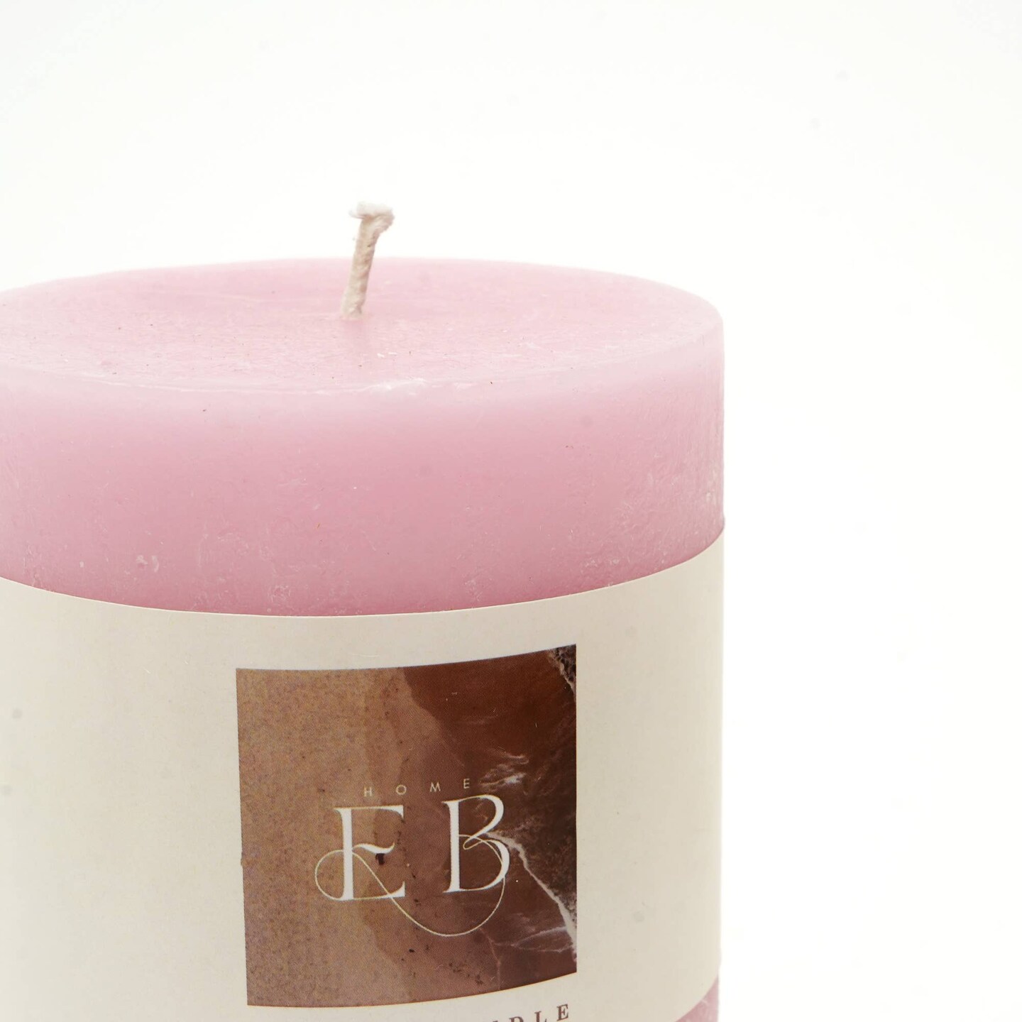 Rustic Unscented Wax Pillar Candle – Multiple Colors & Sizes