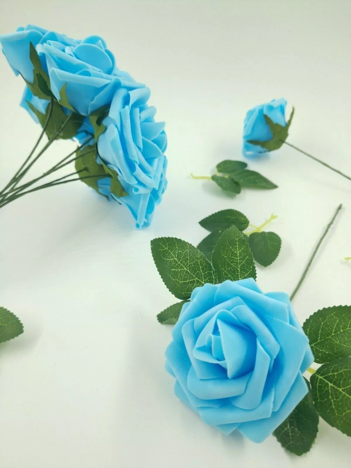 25pcs Artificial Flowers Real Looking Foam Roses Decoration DIY