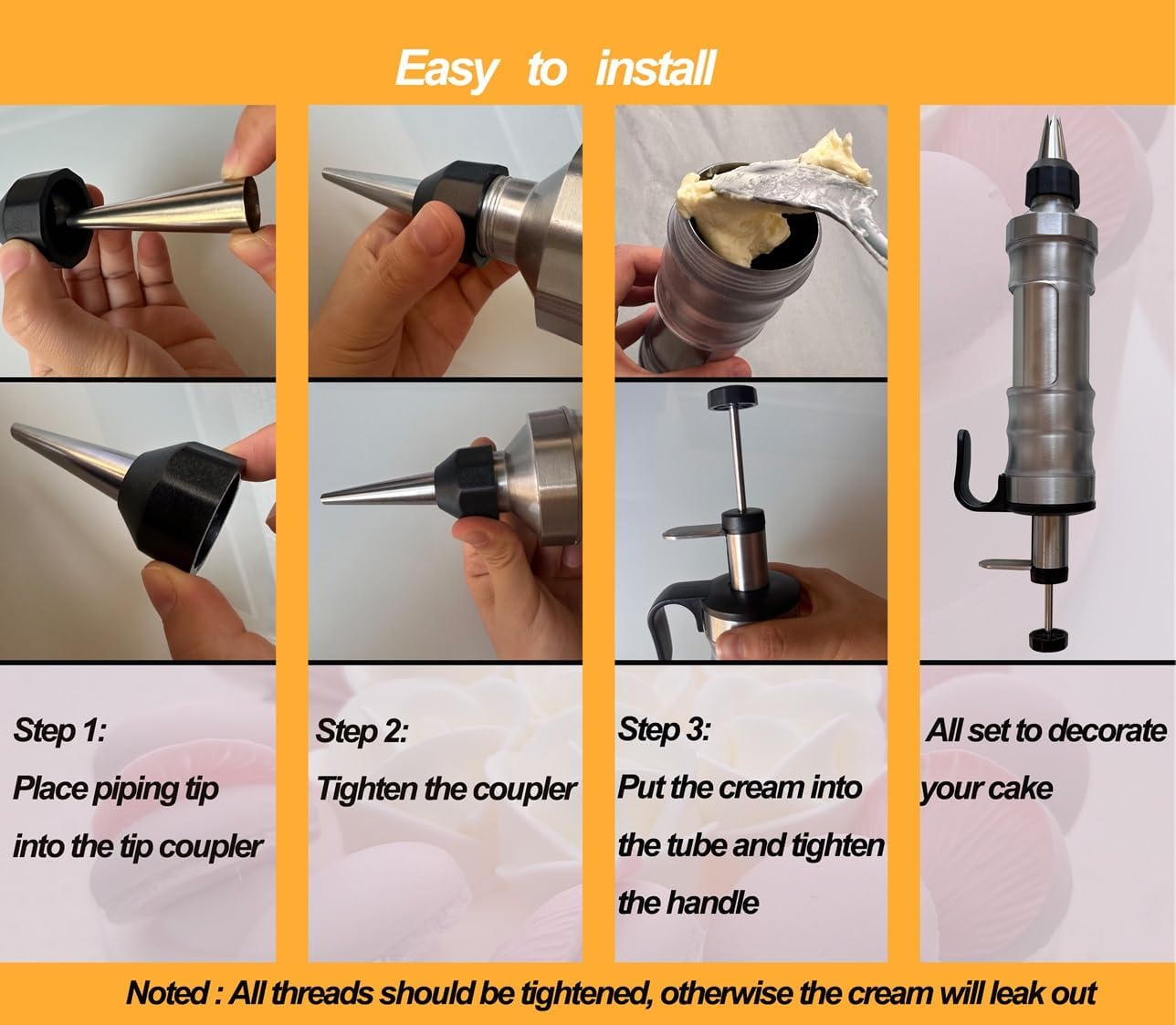 Dessert Decorating Piping Syringe Set Cake Decorating Tool Cookie Gun Press