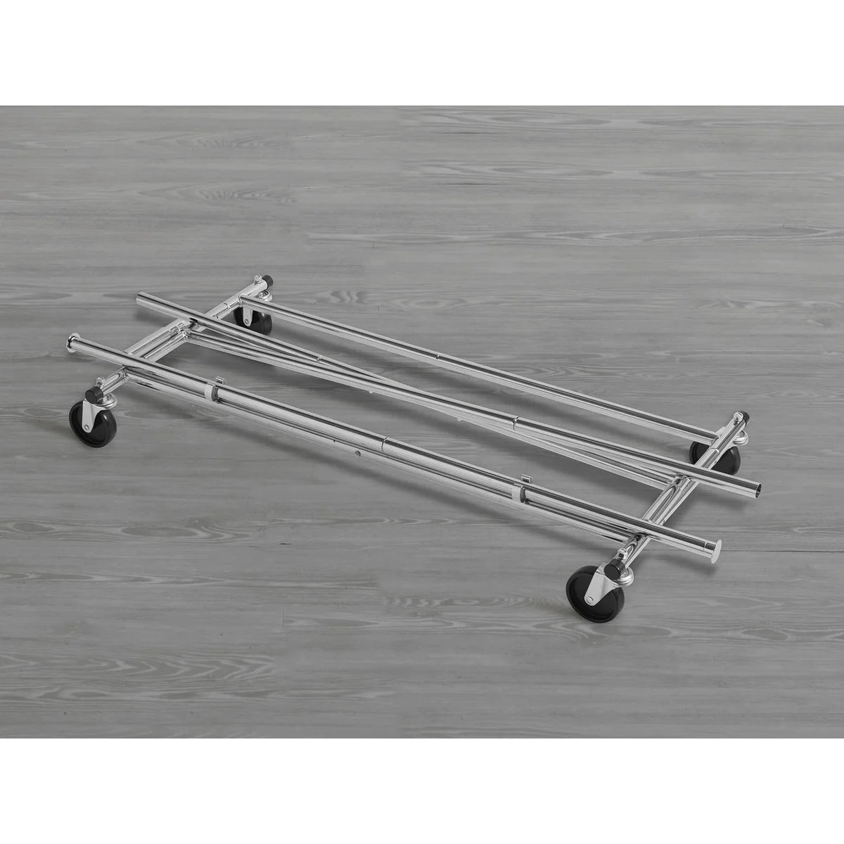 Commercial Grade Foldable Garment Rack - Adjustable &#x26; Rolling