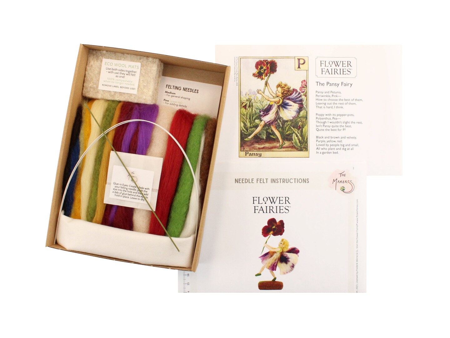 Felting Kit -  Pansy Fairy Needle Felting Kit