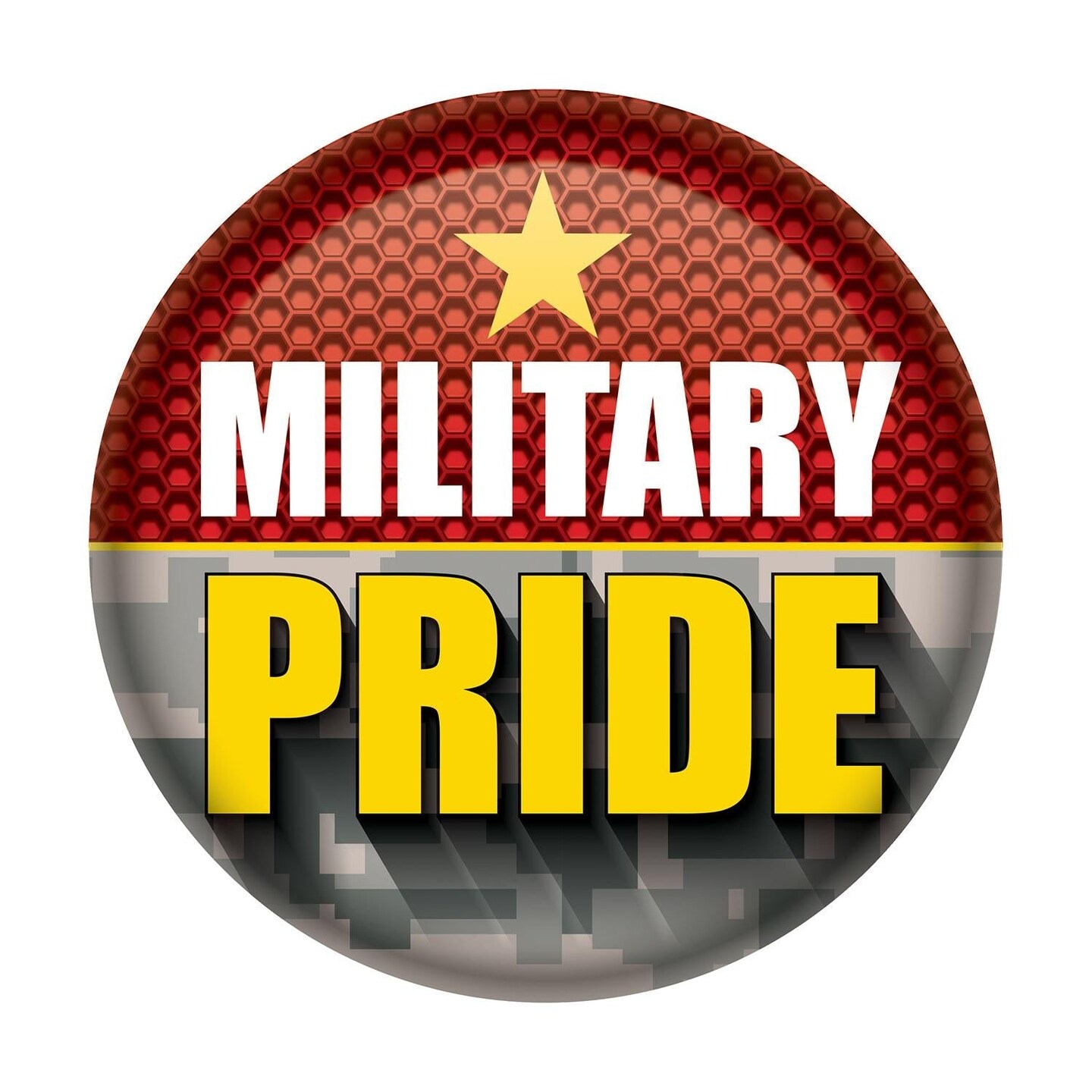 6 Pack Beistle Military Pride Button- Marines- Star