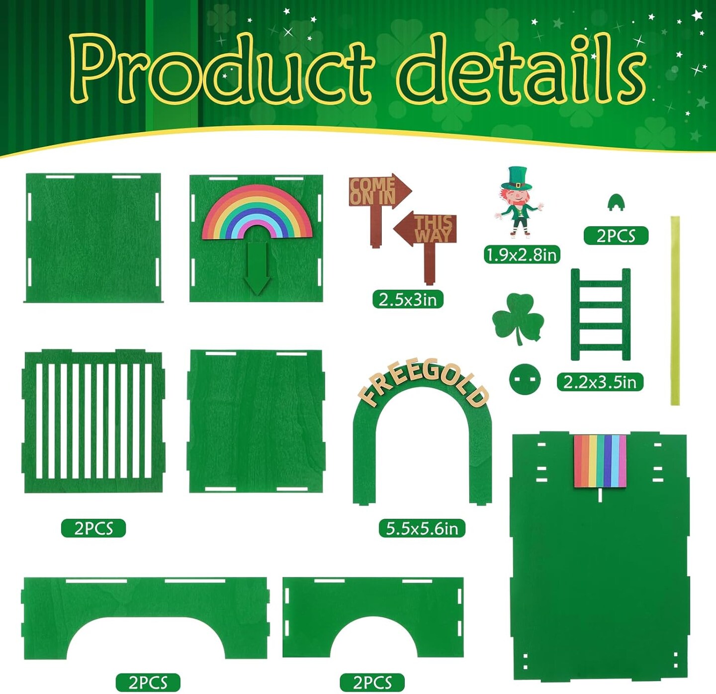 St. Patrick&#x27;s Day Leprechaun Trap Kit, St Patrick&#x27;s Day Decorations DIY to Catch a Leprechaun
