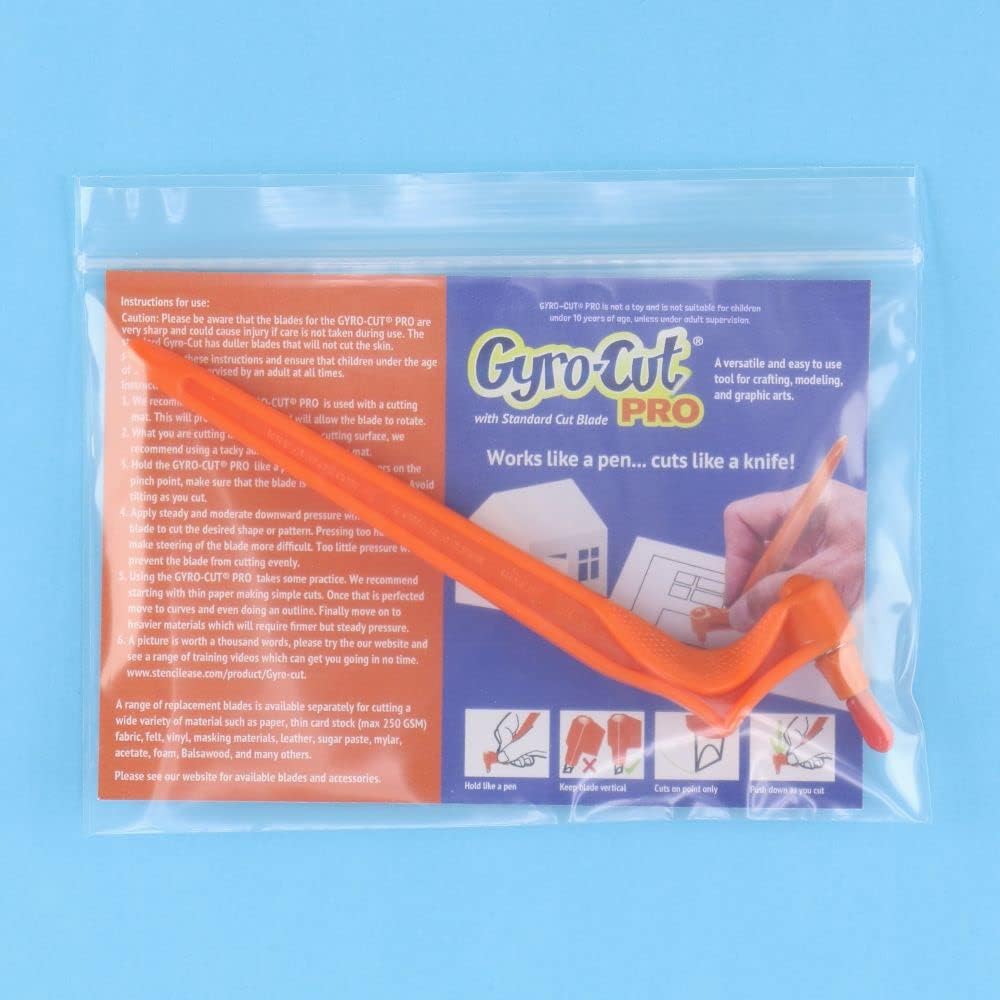 Gyro-Cut&#xAE; PRO Tool | Latest Version from Crafty Brands | Can be Fitted will 3 types of Blades | Papercraft and Stencil making made smooth | Make it your Craft Cutting Tool