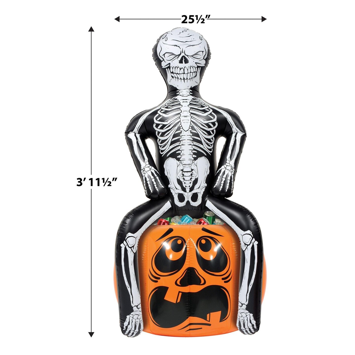 6 Pack Beistle Halloween Inflatable Skeleton Party Pooper Cooler