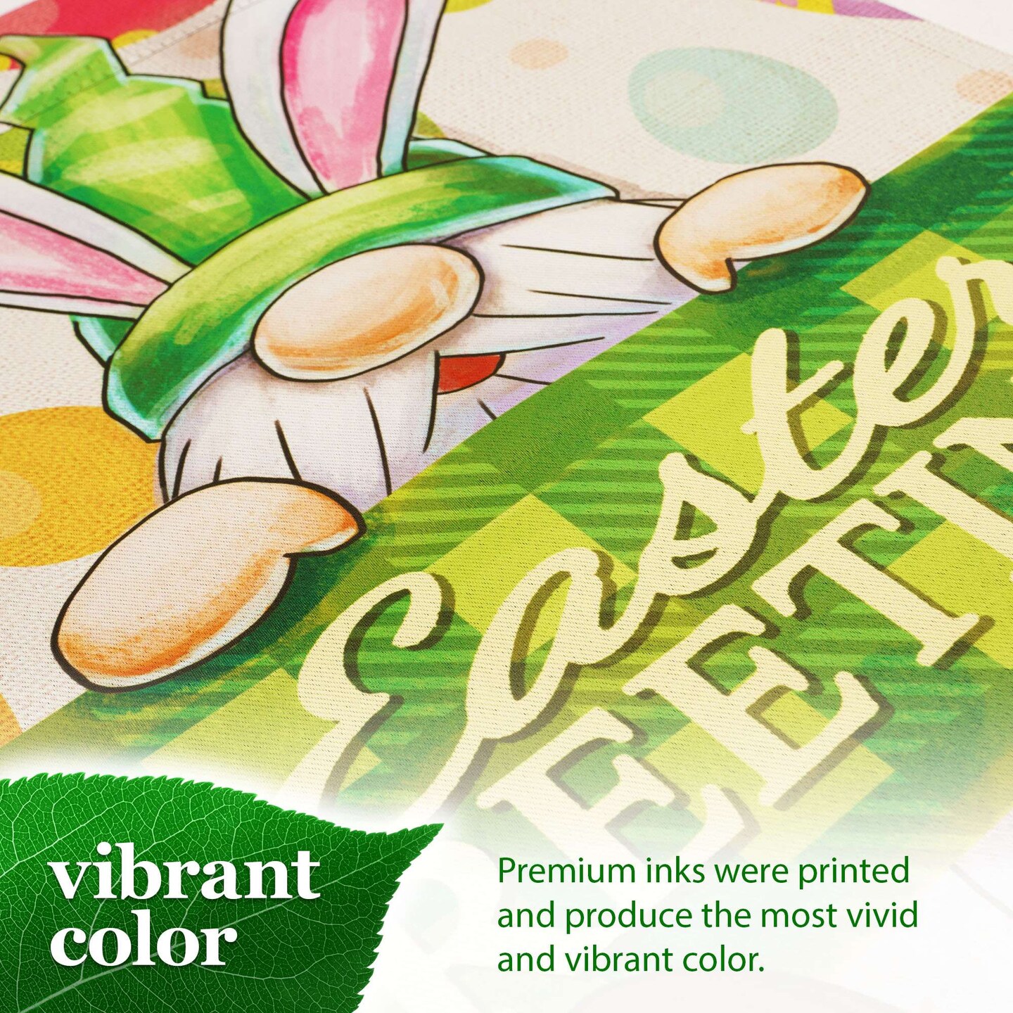 G128 Happy Easter Gnome Greetings Garden Flag 12x18 In Double Sided Easter Yard Garden Lawn Decoration