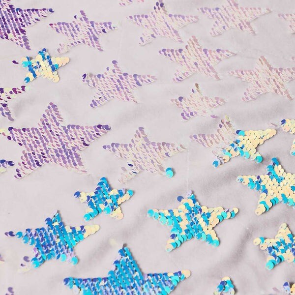 95% Polyester & 5% Spandex Starlight Stretch Velvet Flip Sequin Fabric 54/56” Width