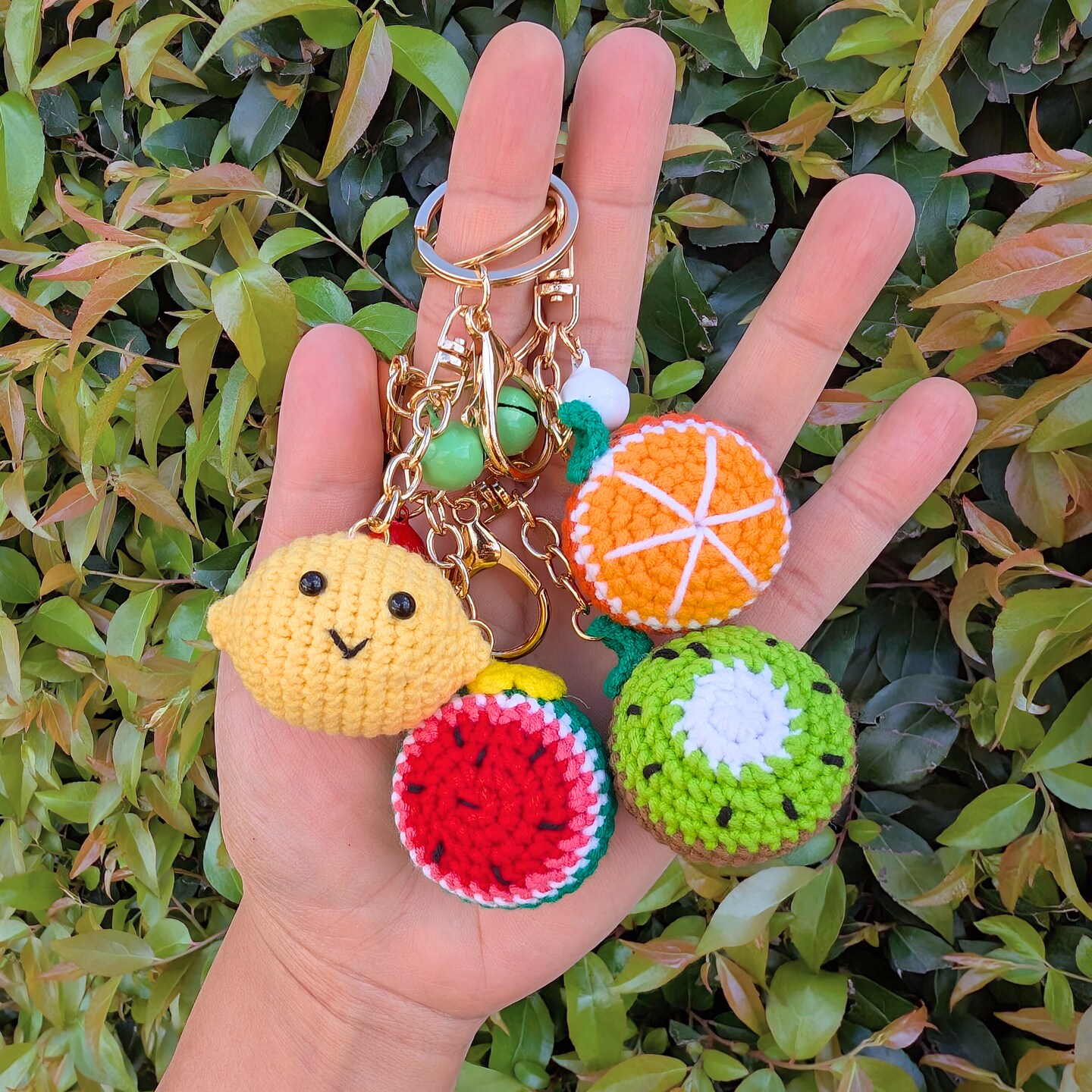 Fruit Colorful Crocheted Keychain | Handmade Cute Bag Charm