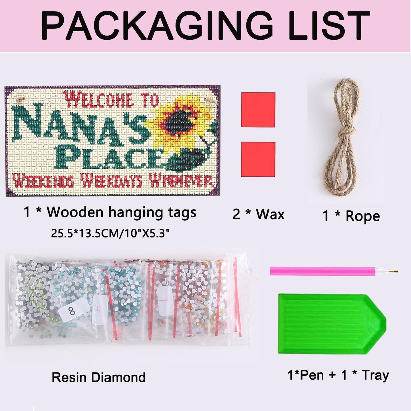 No Need Frame Hanging 5D Diamond Art Painting Kits for Adult Beginners with Tools