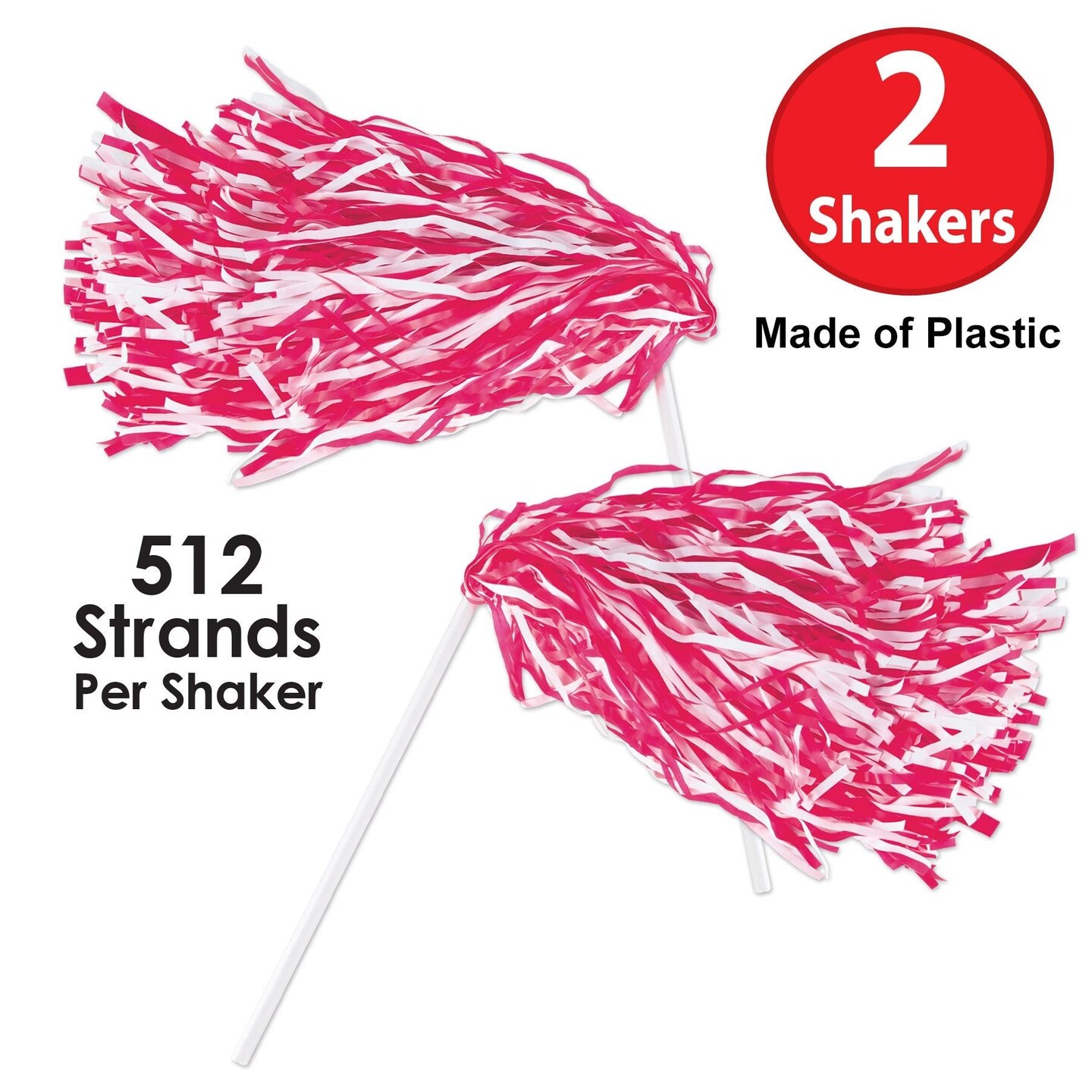 48 Pack Beistle Packaged Pom Poms red/white
