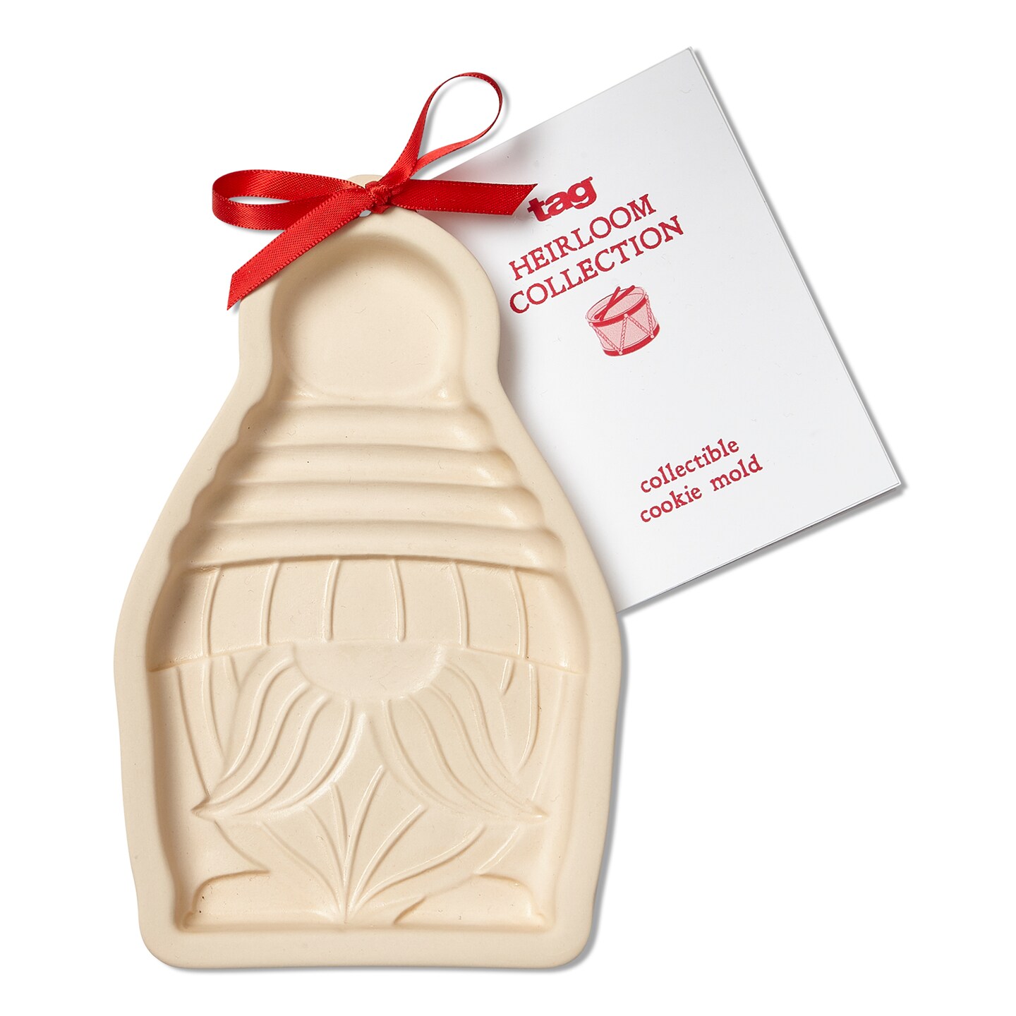 Gnome Cookie Mold and Cutters Set Natural Ceramic Hand Wash Only Perfect for Christmas Baking 6.5 x 4 x 0.62 Inches