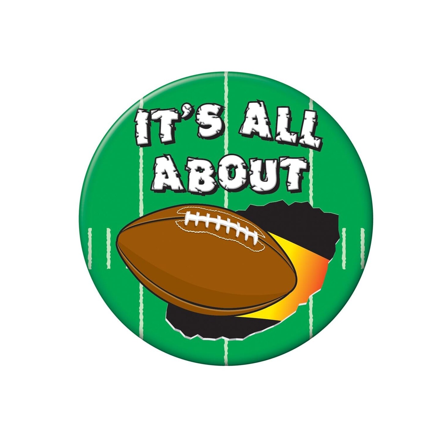 12 Pack Beistle It&#x27;s All About Football Party Button