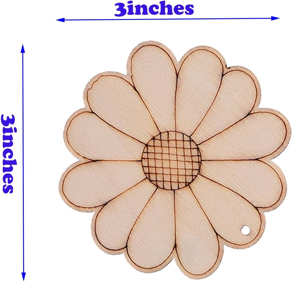 54-Pack Unfinished Wooden Cutouts for Kids – Insect Shapes for Painting, DIY Crafts, Room Decoration, and Creative Gift Projects