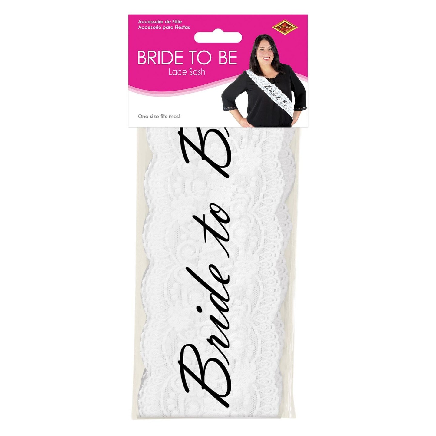 6 Pack Beistle Bride To Be Lace Sash