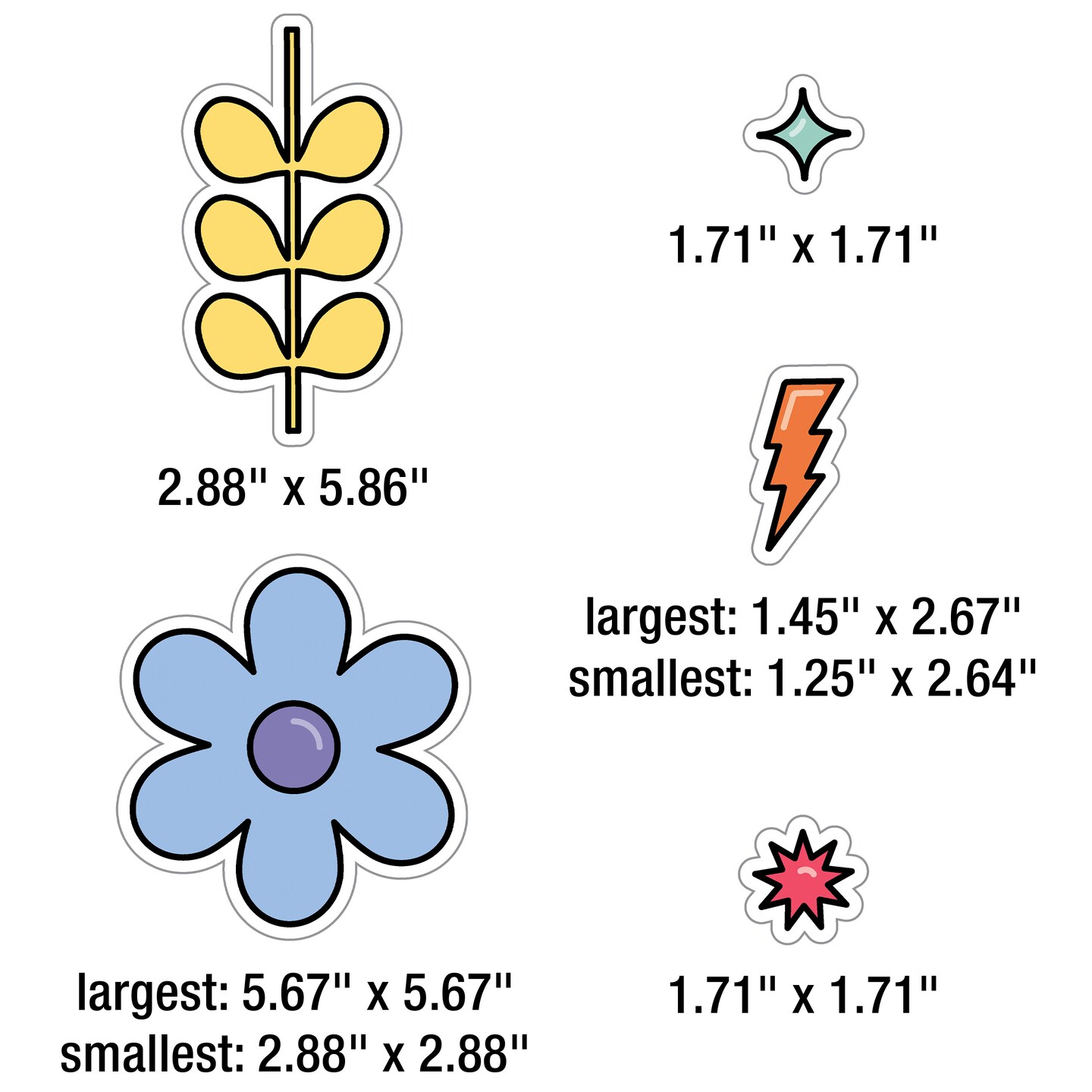 Happily Ever Elementary Retro Remix 103-Piece Motivational Bulletin Board Set, Roller Skates, Flowers, and More Groovy Bulletin Board Decorations for Classroom Decor