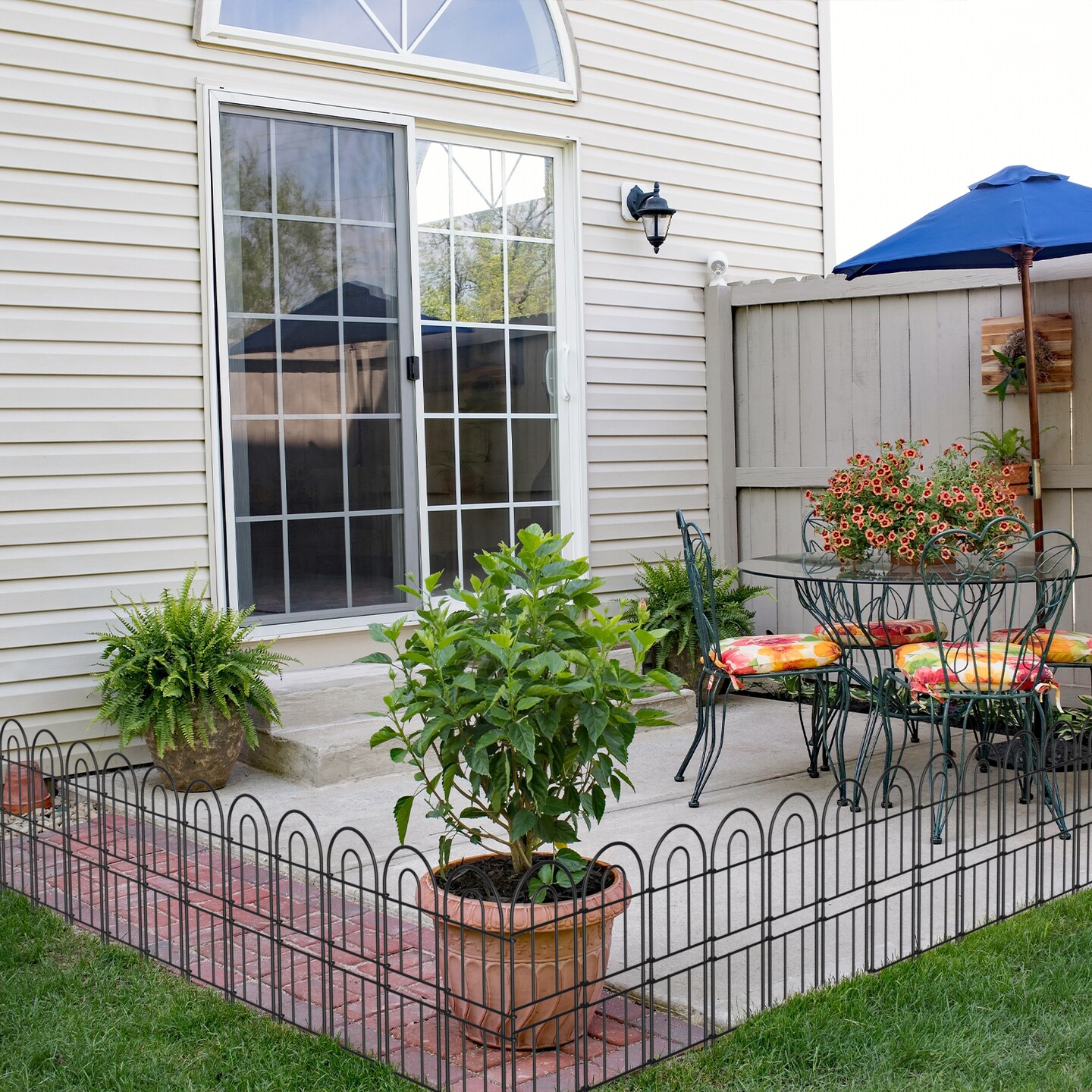 Decorative Garden Fence 10/16 Pcs, Garden Fencing Animal Barrier, RustProof Metal Wire Landscape, Flower Fences and Borders for Dog, Yard, Patio, Outdoor Decor