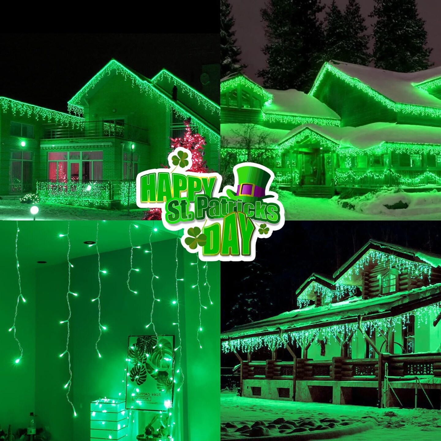 Color Changing Smart Christmas Lights,66ft 200 LED RGB String Lights with App &#x26; Remote Control,Timer,Music Sync,Dimmable Indoor/Outdoor Green Lights for St. Patrick&#x27;s Day,Easter Decoration