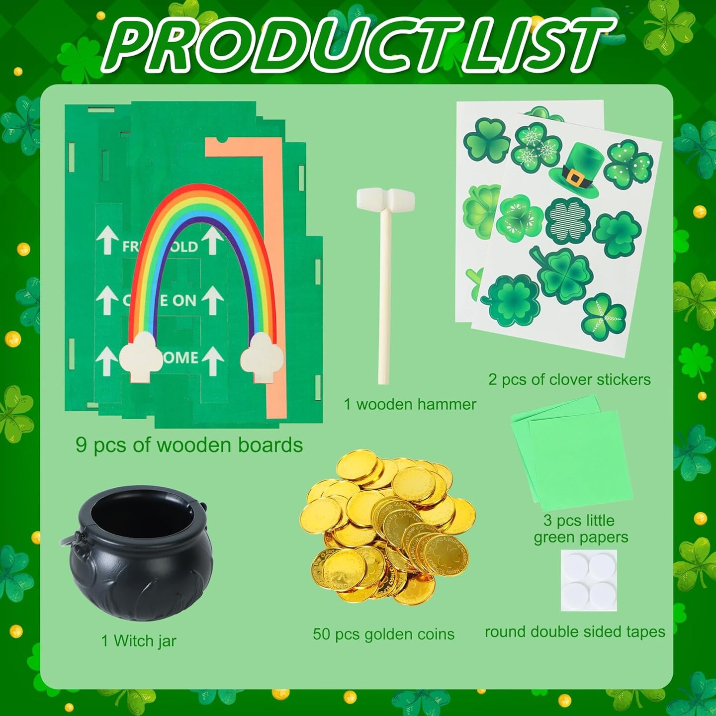 St. Patrick's Day Leprechaun Trap Kit St. Patrick's Day DIY Craft Kit, Make A Trap to Catch A Leprechaun, St. Patrick's Day Wood Craft Gift for Kids