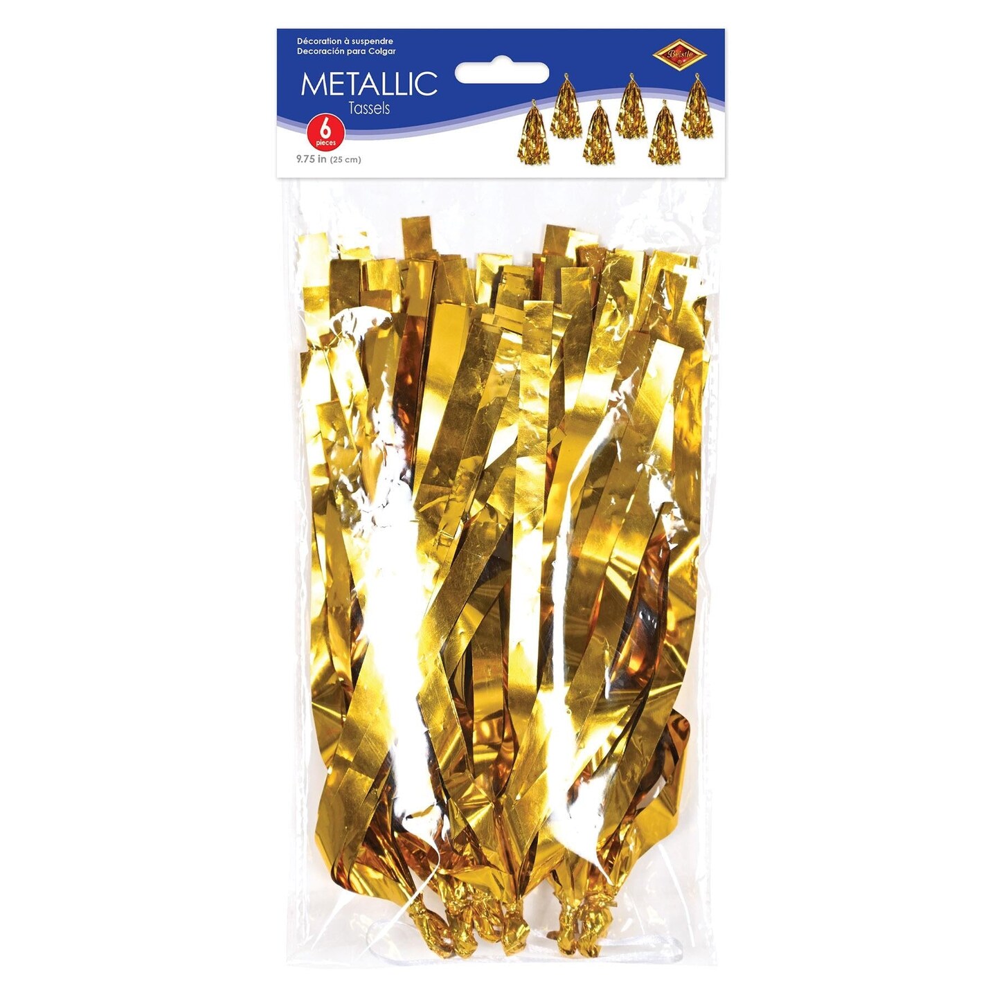 72 Pack Beistle Metallic Party Tassels - gold