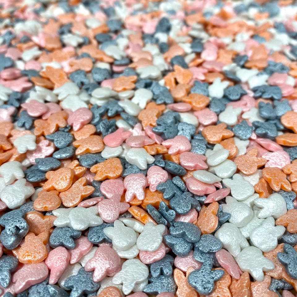 Krazy Sprinkles - Pearl Easter Bunny Shapes (1/2 Cup, 1x Jar) for Cakes, Ice Cream & Cookies