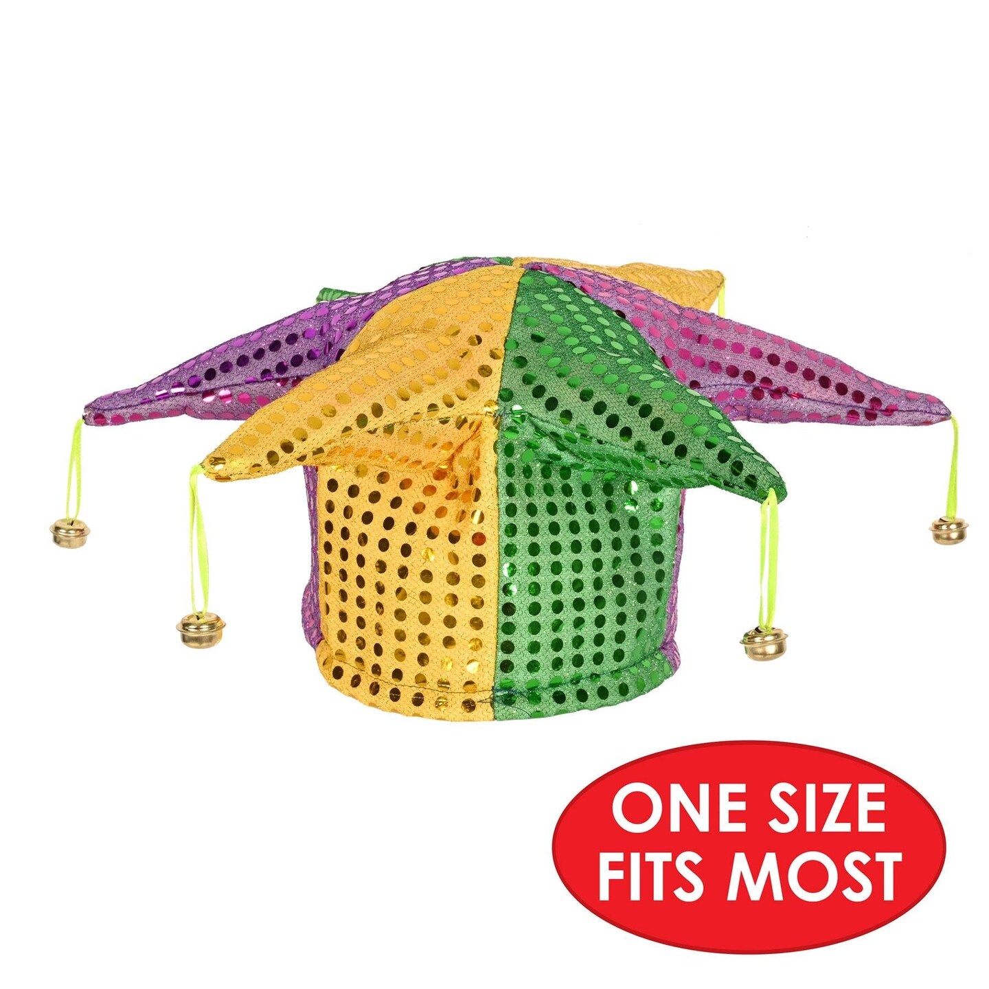 12 Pack Beistle Mardi Gras Glitz &#x27;N Gleam Jester Hat