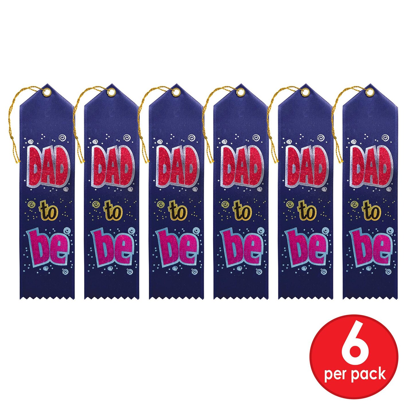 6 Pack Beistle Dad To Be Award Ribbon