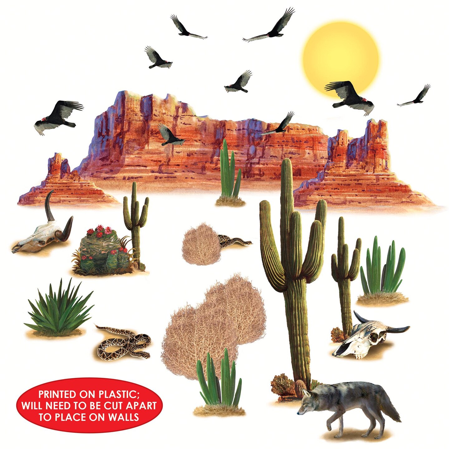 348 Piece Beistle Wild West Desert Party Props
