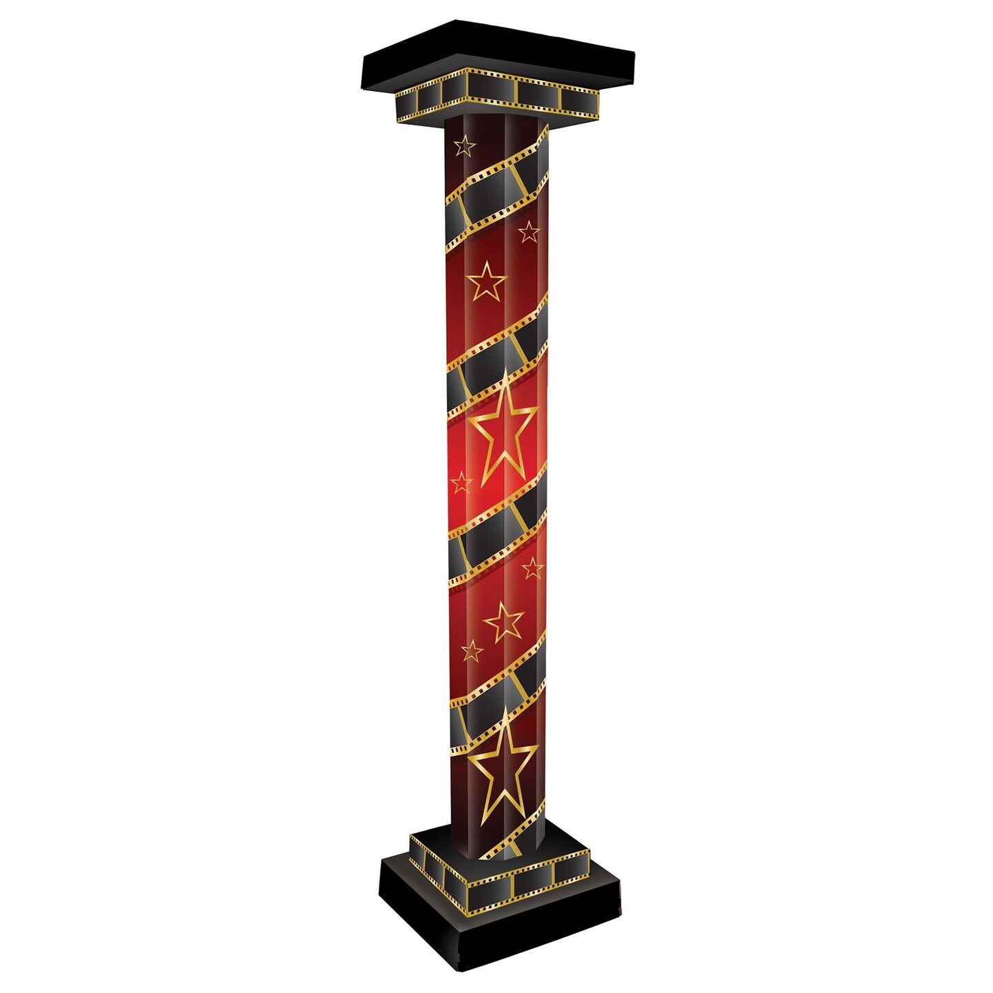 2 Pack Beistle Red Carpet 3-D Tall Party Column Prop