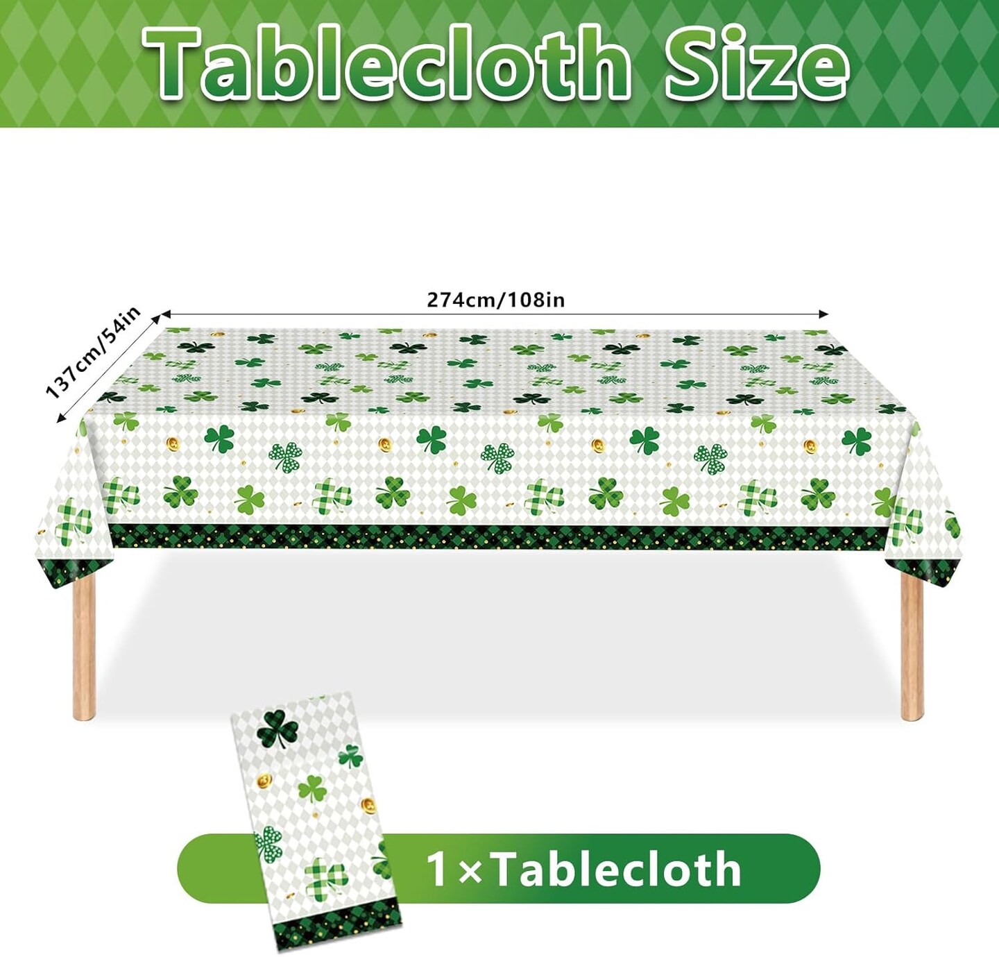 98PCS St Patrick&#x27;s Day Party Supplies Green Irish Shamrock Tableware Set Lucky Shamrock Birthday Party Supplies St Patrick&#x27;s Day Party Decorations Irish Shamrock Paper Plates and Napkins for 16 Guests