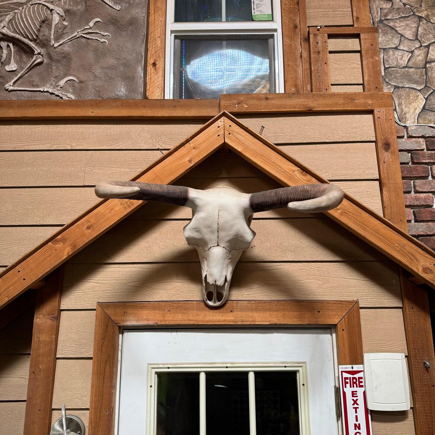 Small Bull Skull Life Size Statue
