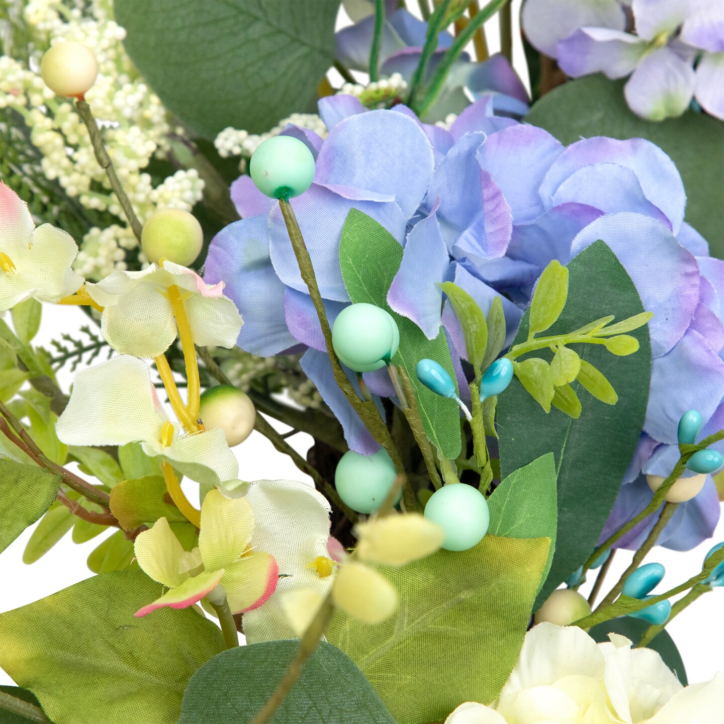 Northlight Eucalyptus Hyacinths and Hydrangea Fern Wreath - Thumbnail 3