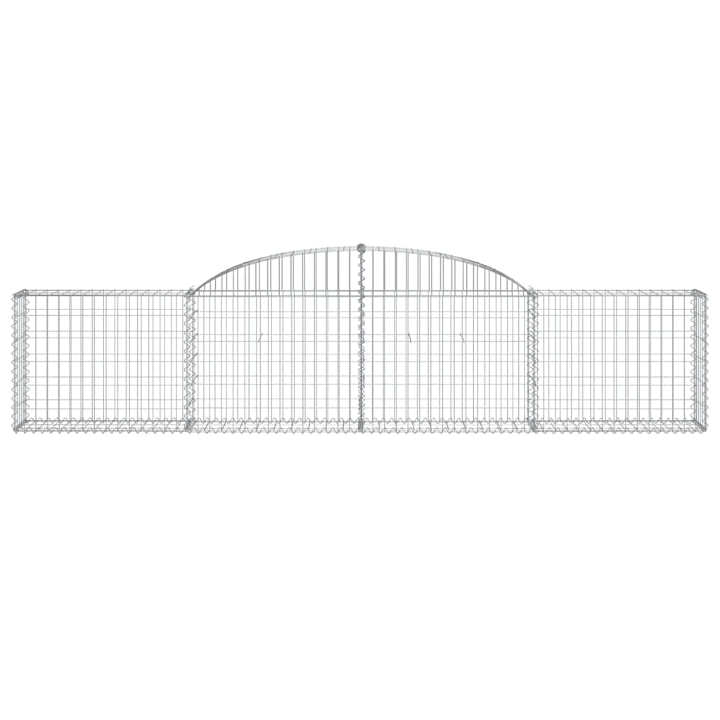 vidaXL Arched Gabion Basket 118.1"x11.8"x23.6"31.5" Galvanized Iron